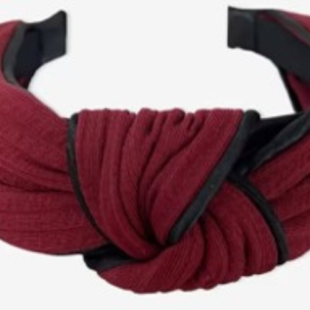 a.n.a Womens Knotted Headband Wine Red